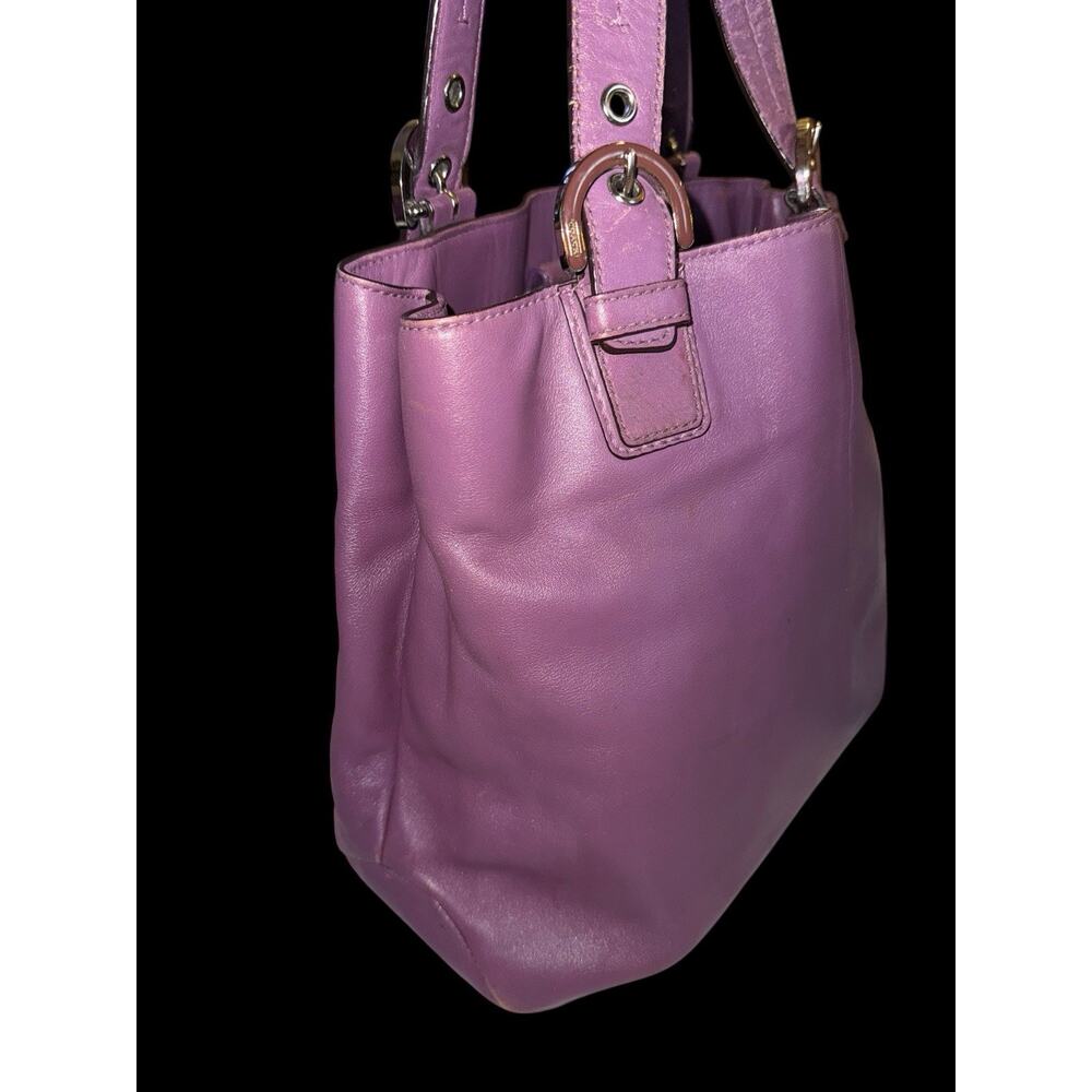 Coach Soho North South Purple Soft Leather Satchel Handbag #F17216